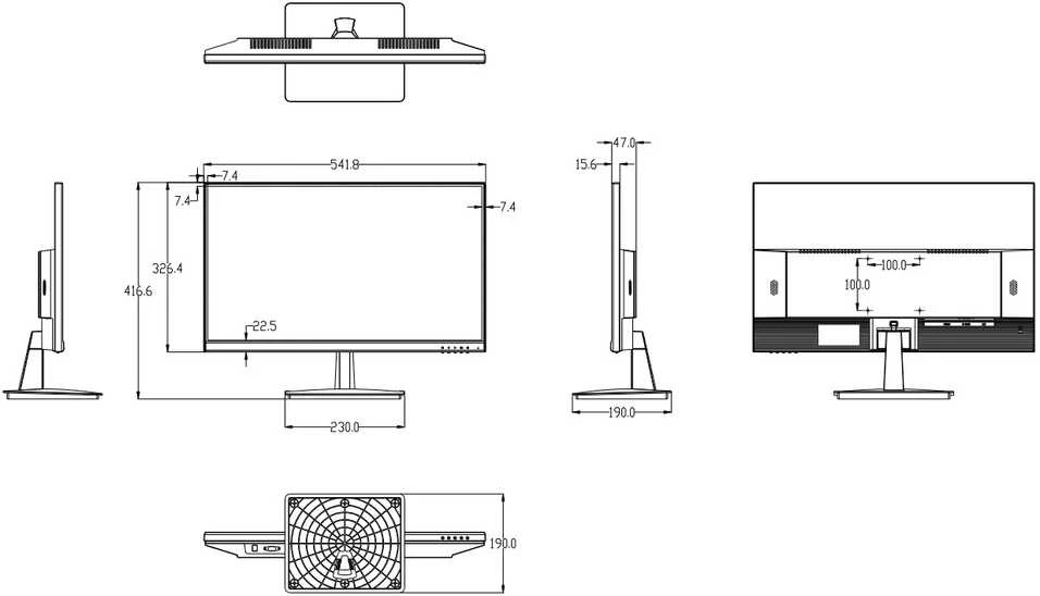 MONITORIUS VGA, HDMI, AUDIO LM24-H200 23.8 " DAHUA