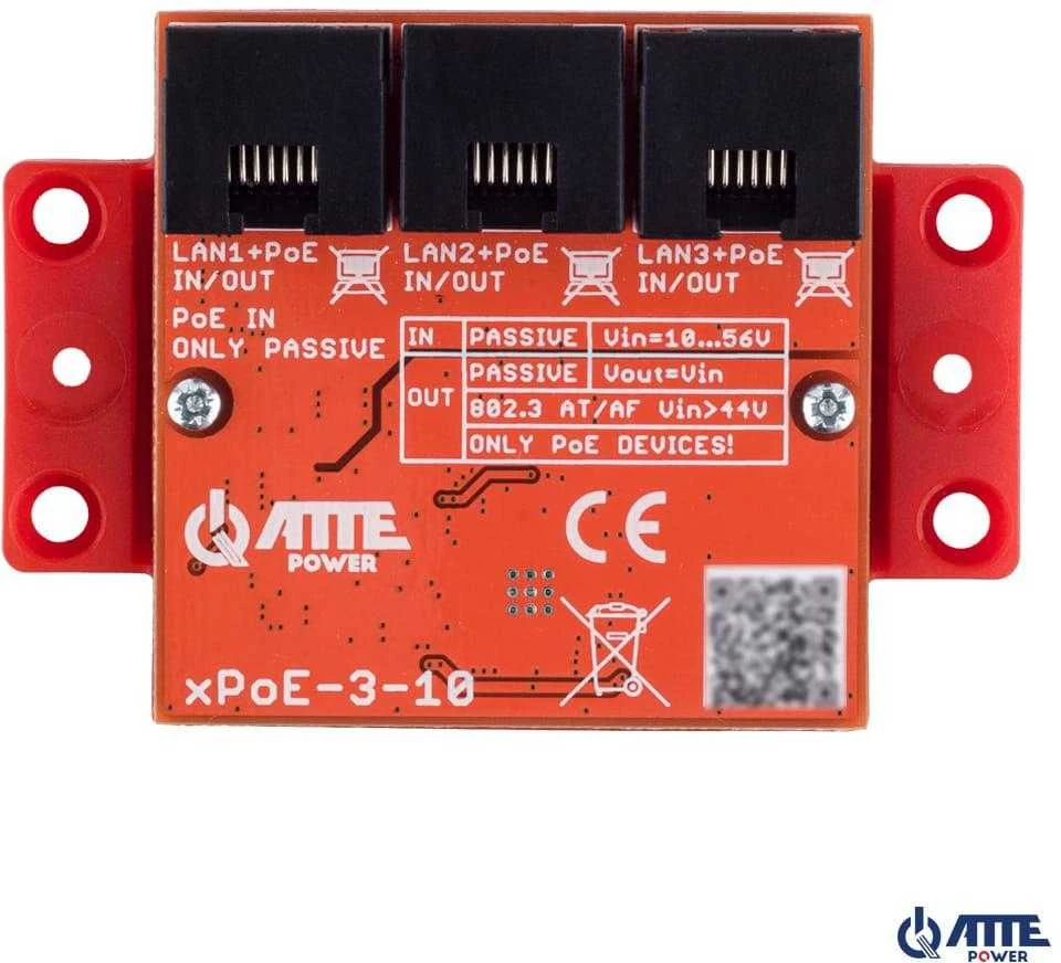 Šakotuvas 3 PORTŲ POE ATTE JUNGIKLIS xPoE-3-10