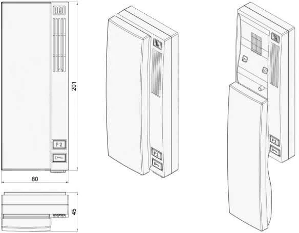 ACO ACO INS-UP720B UNIPHONE - palaikykite, 1 mygtukas