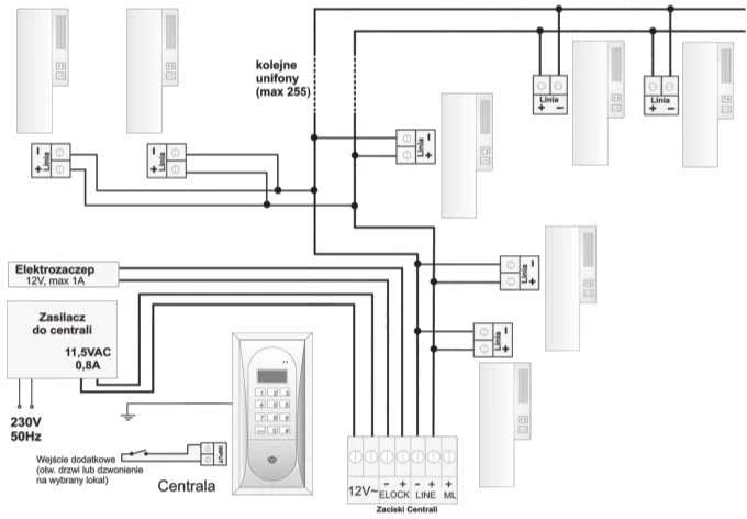 ACO ACO INS-UP720B UNIPHONE - palaikykite, 1 mygtukas