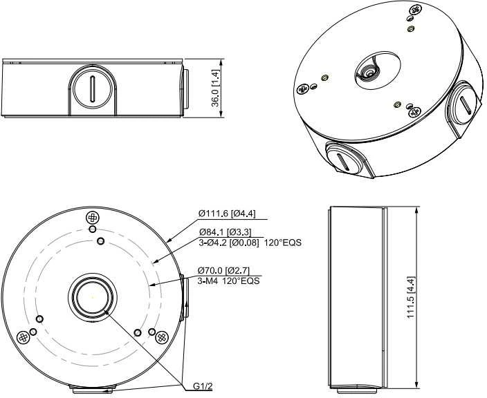Dahua Papildoma montavimo bazė laidams PFA13G