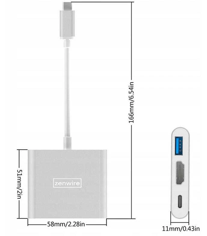 Šakotuvas Zenwire USB-C dokas / replikatorius (5CFB-4386C)