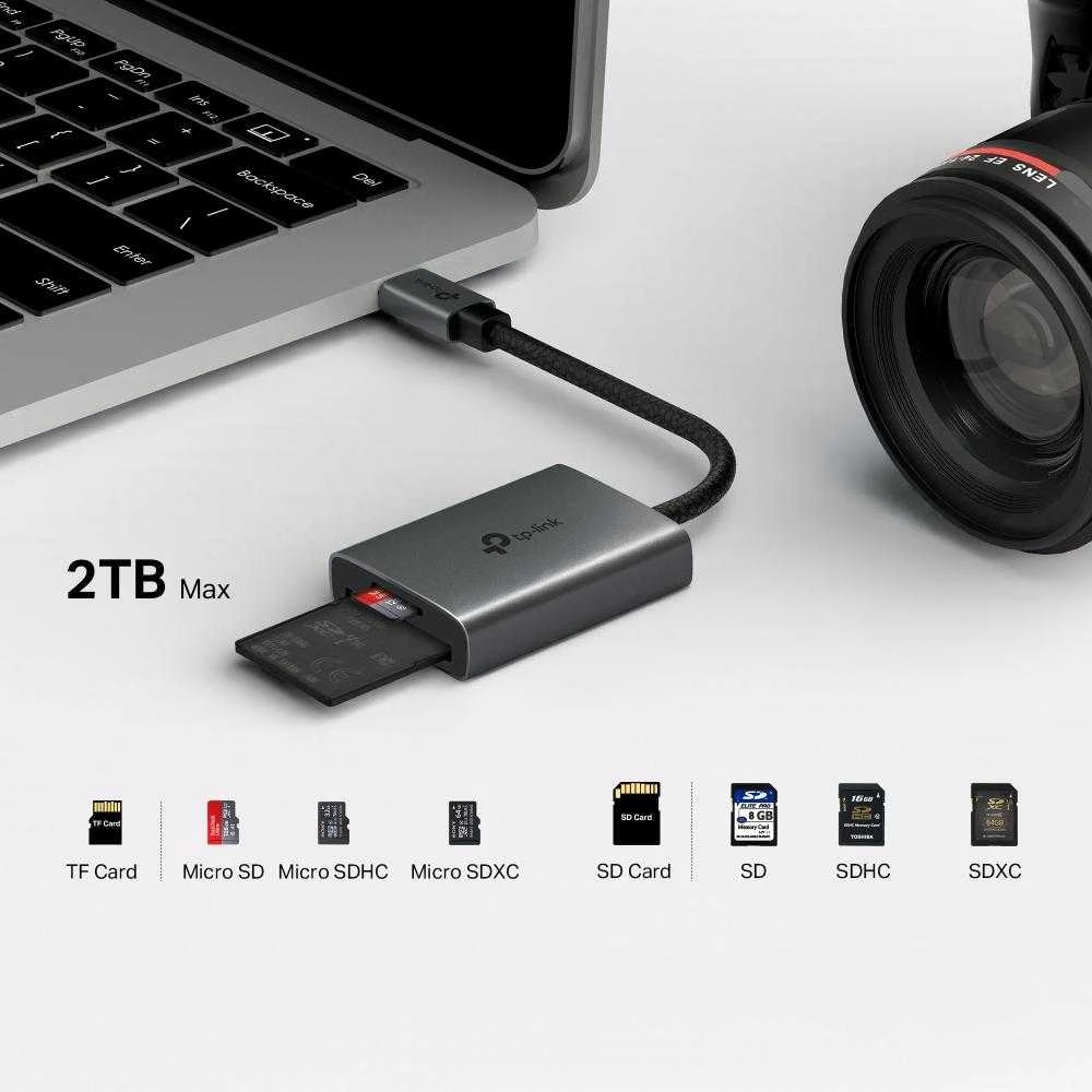 TP-LINK USB Type-C į SD ir Micro SD 3.0 kortelių skaitytuvas | UA430C