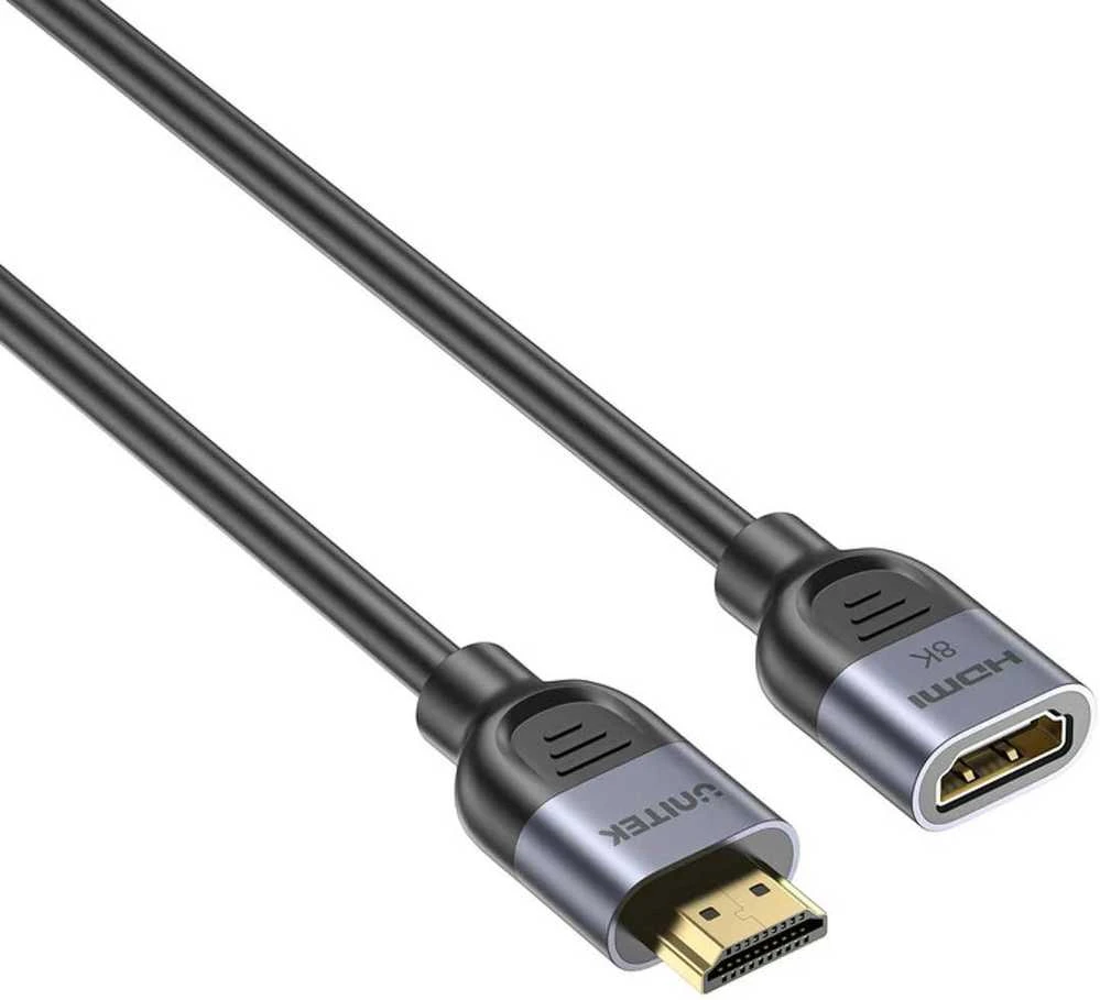 Unitek HDMI (M) - HDMI (F) 2.1 prailginimo kabelis, 8K 1 m
