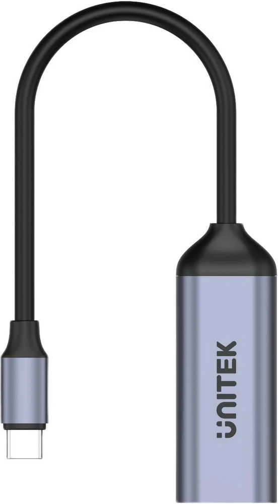 UNITEK V1415C ADAPTERIS USB-C – DisplayPort 1.4 8K 60Hz 15cm ALU