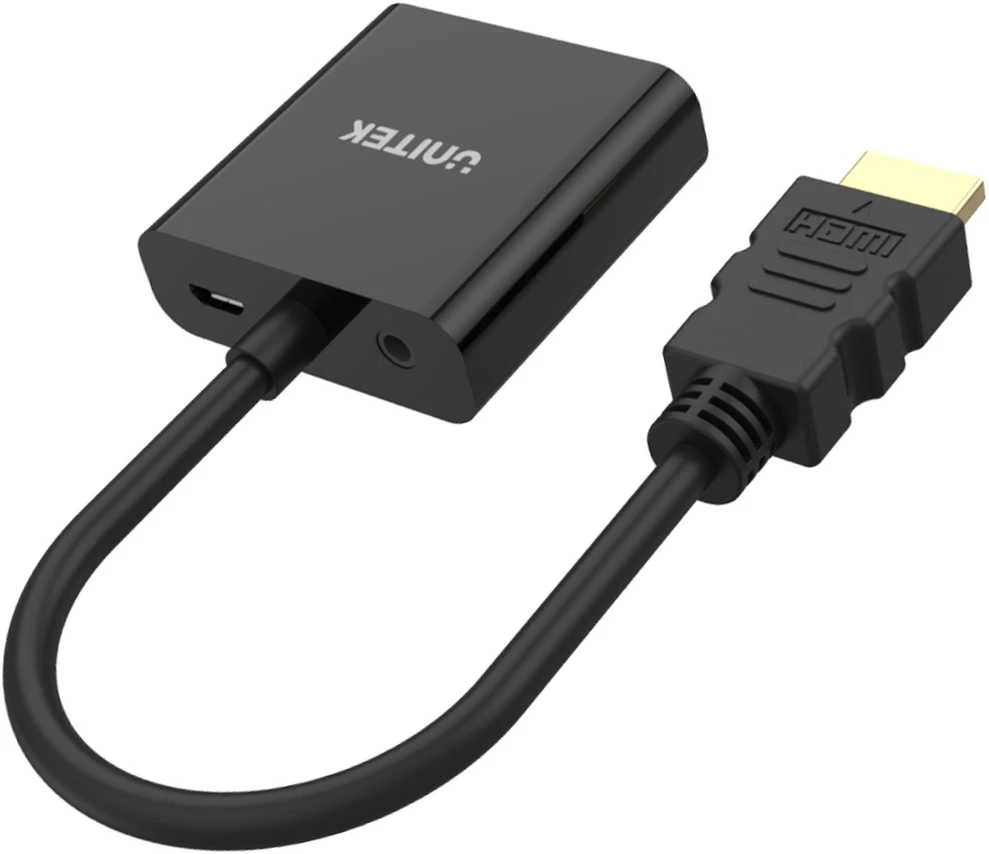 UNITEK Y-6333 Unitek HDMI į VGA adapteris + garsas, Y-6333