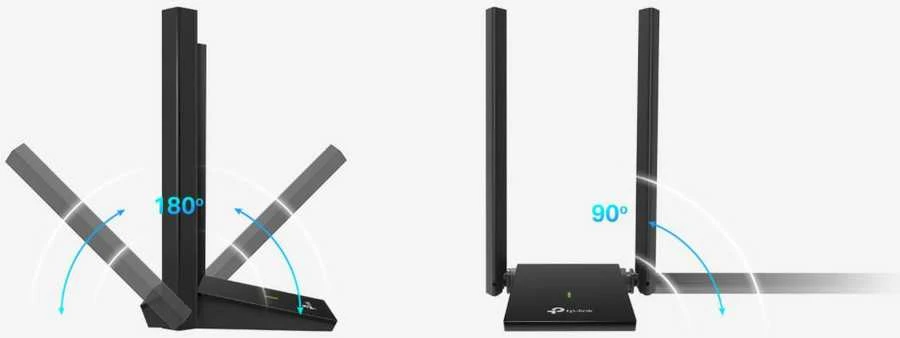 TP-LINK | Archer | 2×External | T4U Plus | 2.4GHz/5GHz | 400+867 Mbit/s