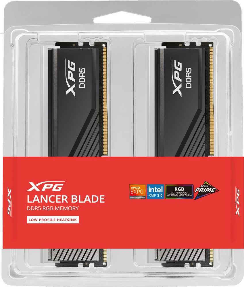 RAM ADATA XPG LANCER BLADE RGB DDR5 32GB 2x16GB UDIMM 6000MHz CL 30-40-40 Juodas