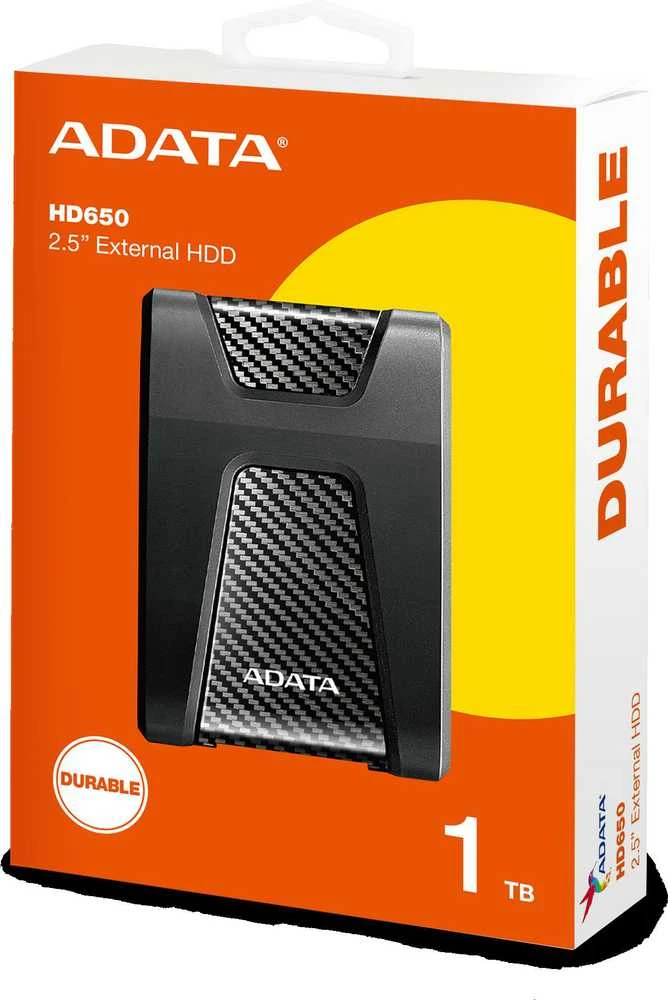 Išorinis kietasis diskas Adata HD650 1TB 2.5" Juodas