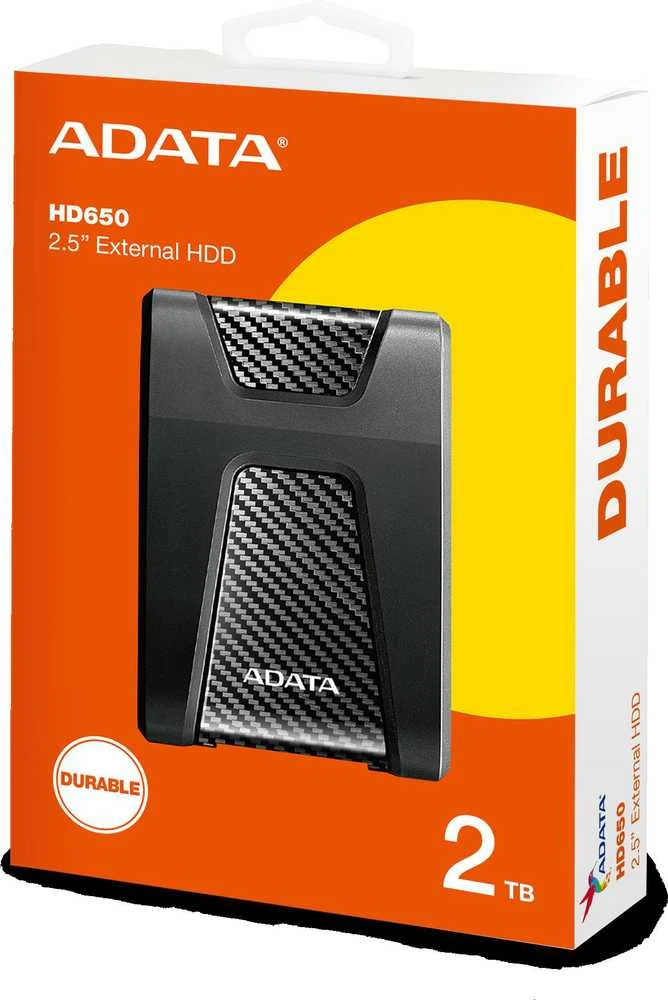 Kietasis diskas ADATA HD650 2TB USB3.0 Juodas ext. 2.5in