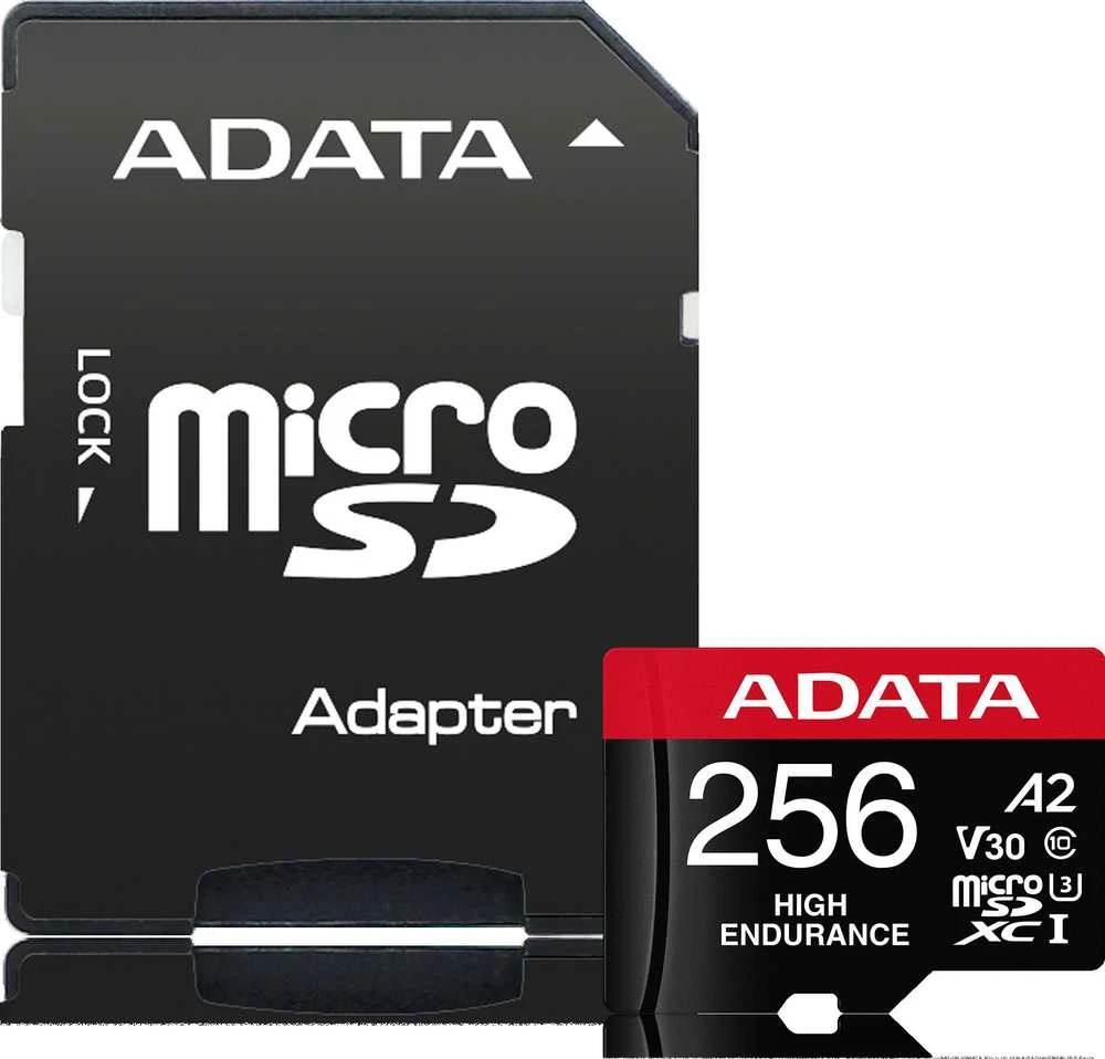 Atminties kortelė Adata High Endurance 256GB Micro SDXC UHS-I U3, Class 10