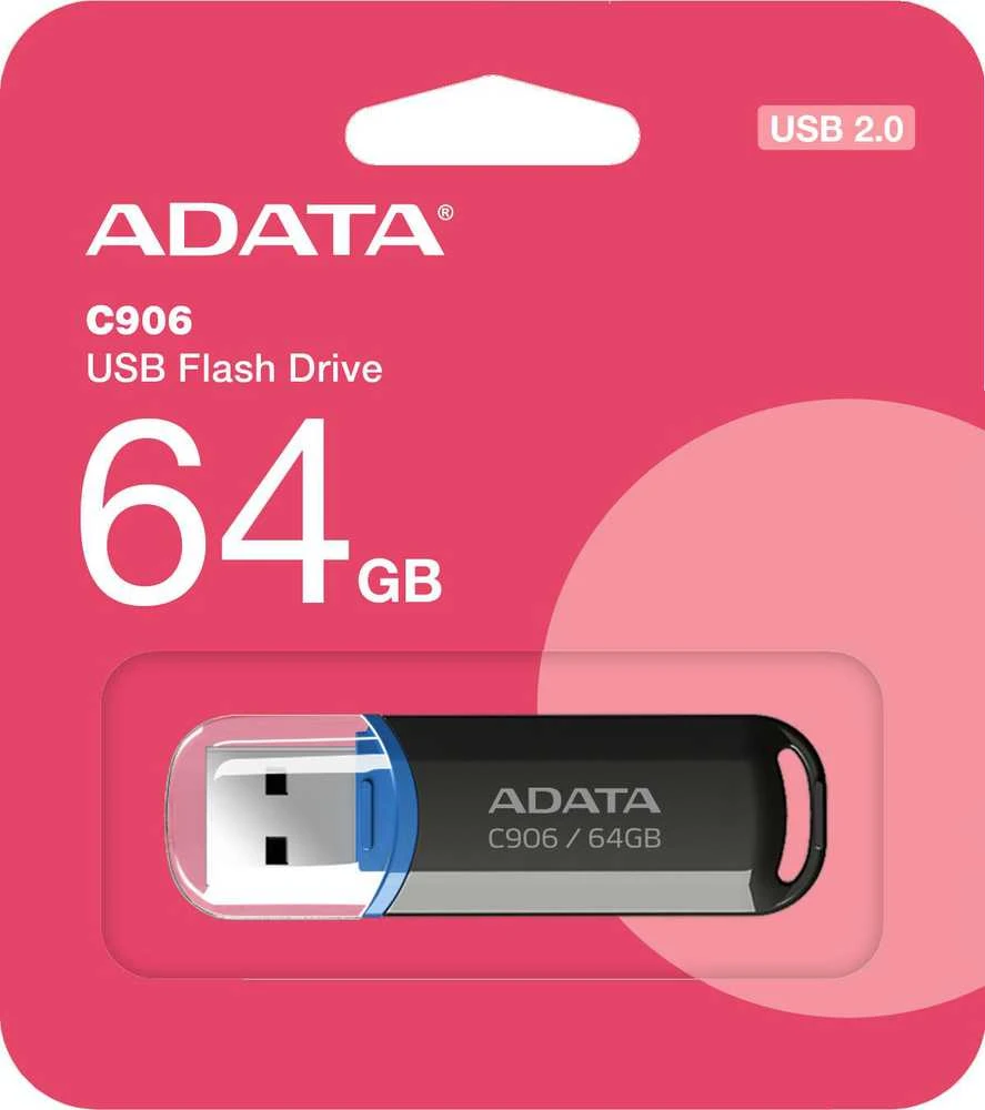 ADATA C906 64GB USB2.0 Stick Classic Juodas