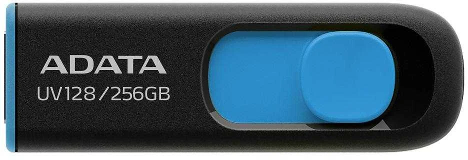 ADATA | USB Flash Drive | UV128 | 256 GB | USB Type-A | Juodas/Mėlyna