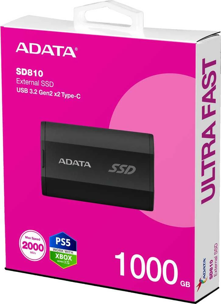 ADATA Išorinis kietasis diskas SSD SD810 1TB Juodas