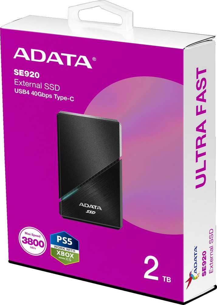 Kietasis diskas Adata SE920 2TB SSD juoda