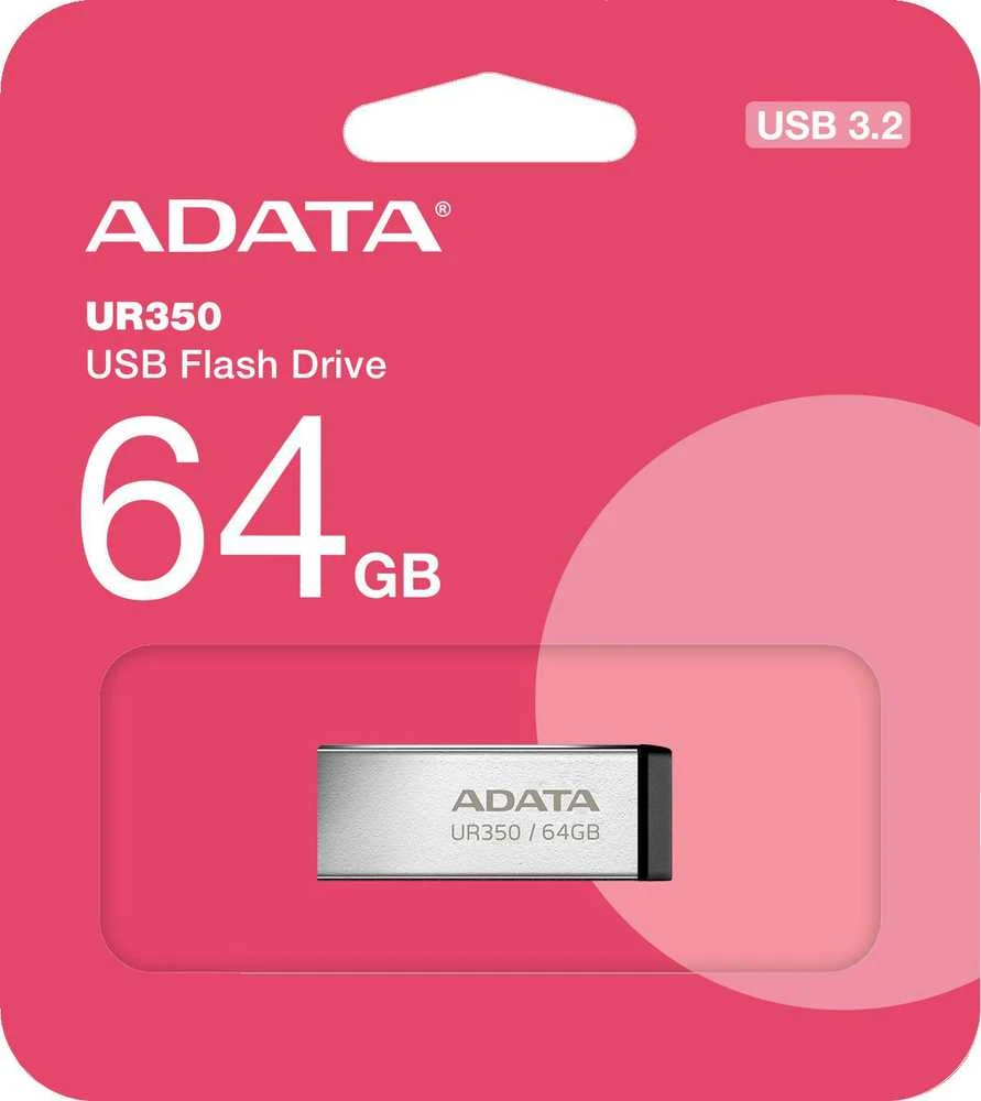 ADATA | USB atmintinė | UR350 | 64 GB | USB A tipo | Juodas