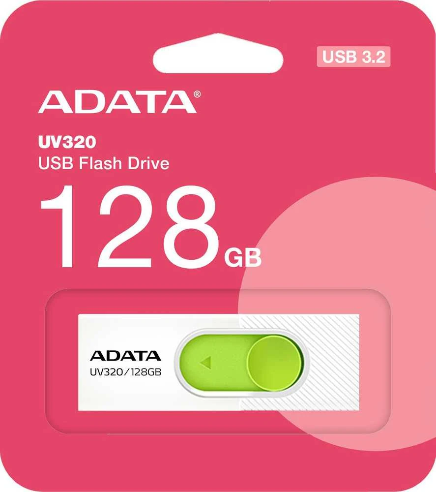 Atmintukas Adata UV320 128GB Baltas/Žalias