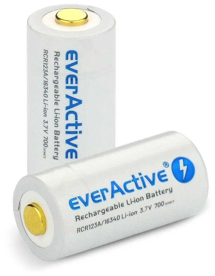 everActive USB įkraunamas RCR123A 16340 3,7V 700mAh akumuliatorius su PCM
