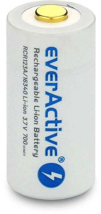 everActive USB įkraunamas RCR123A 16340 3,7V 700mAh akumuliatorius su PCM