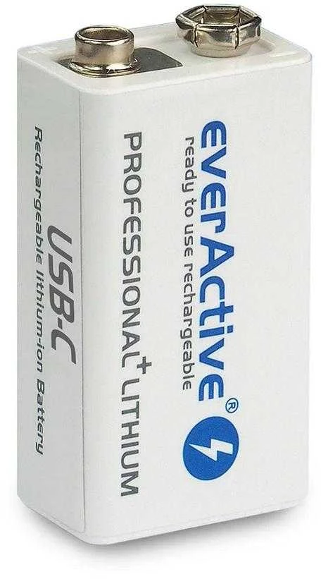 everActive Lithium USB-C įkraunamas 9V 550mAh akumuliatorius
