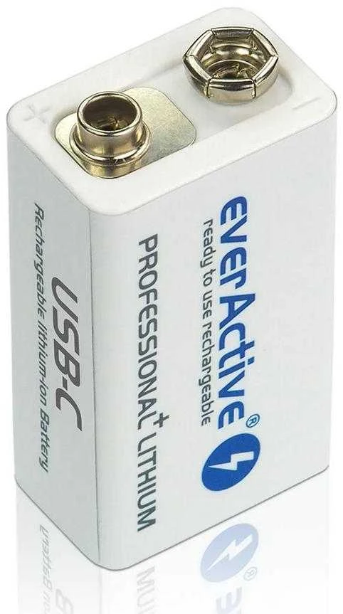 everActive Lithium USB-C įkraunamas 9V 550mAh akumuliatorius
