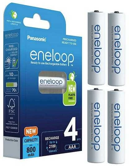 „Panasonic“ | Įkraunamos baterijos | ENELOOP BK-4MCDE/4BE | AAA | 800 mAh | 4 vnt.