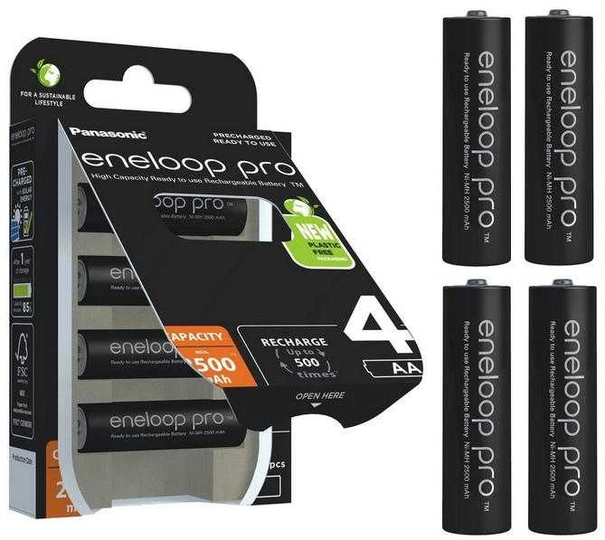 Panasonic Eneloop Pro R6 AA 2500mAh baterija 4vnt