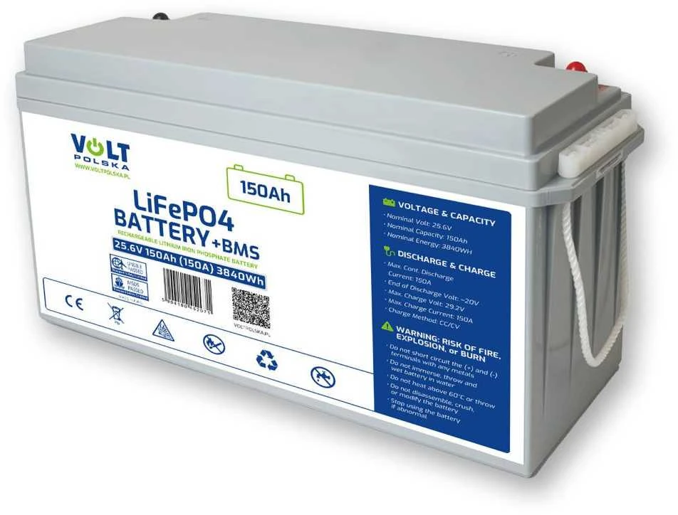 Volt Akumuliatorius LiFePO4 25,6V 150 Ah (150A)