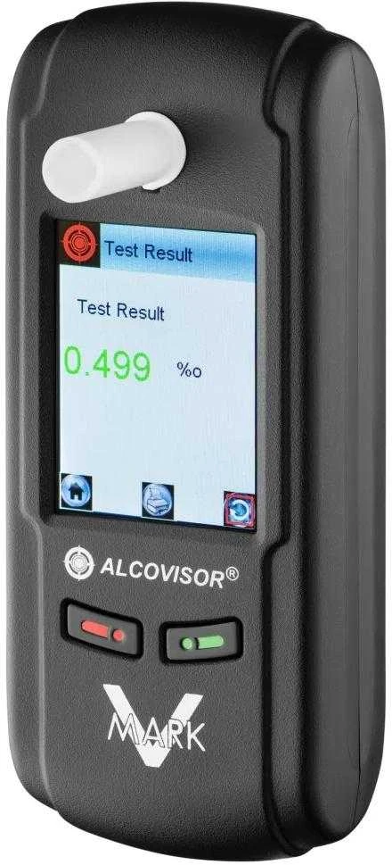 AlcoVisor Mark V Plus juodas su aktyviu ekranu