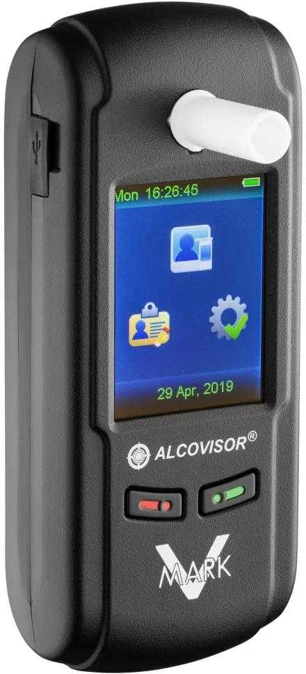 „AlcoVisor Mark V Plus Juodas“ elektrocheminis alkotesteris