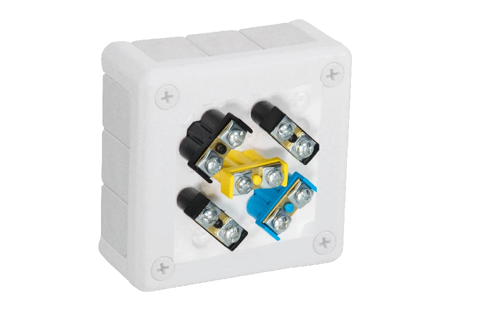 Ant paviršiaus montuojama dėžutė su gnybtais, 12 įvadų VIPLAST VP-41 Baltas IP55 98x98x42mm 041-51