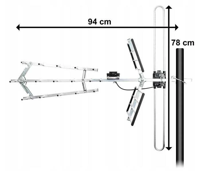 Blow Pūskite anteną DVB-T ATD27S VHF/UHF MUX8