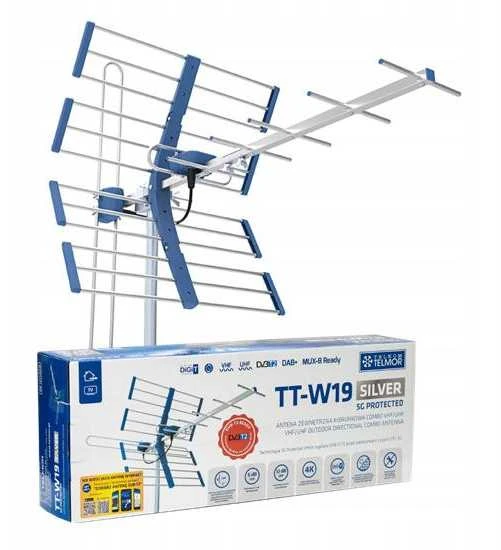 Blow TV antena TT W19 Sidabrinis COMBO 5G TELMOR