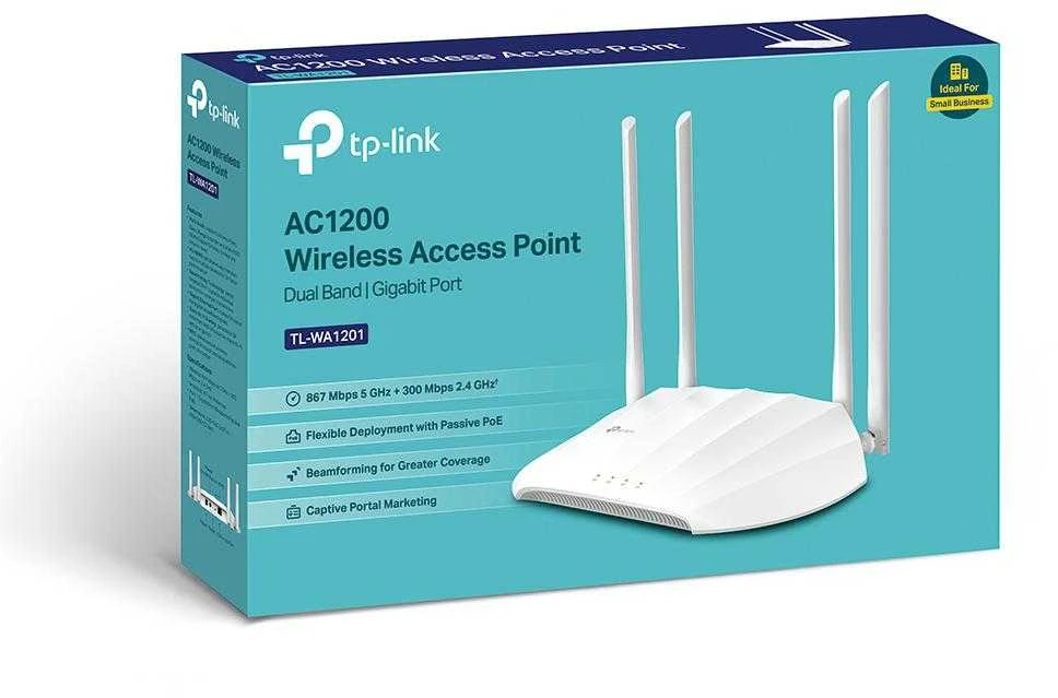 Maršrutizatorius TP-LINK TL-WA1201 belaidis prieigos taškas 867 Mbit/s Maitinimas per Ethernet (PoE) Baltas