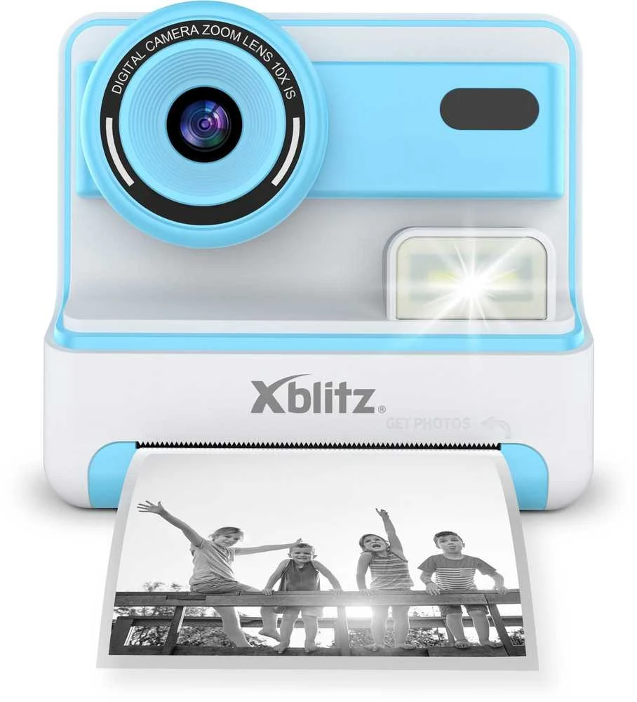 „Xblitz FLASH Mėlynas“ momentinis fotoaparatas su terminiu spausdintuvu vaikams