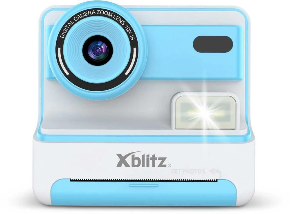 „Xblitz FLASH Mėlynas“ momentinis fotoaparatas su terminiu spausdintuvu vaikams