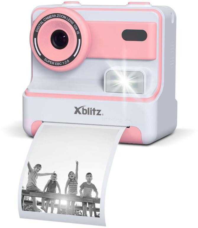 Xblitz FLASH Rožinis INSTANT CAMERA WITH THERMAL PRINTER FOR CHILDREN
