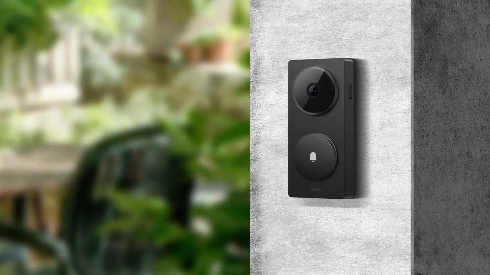 Aqara G410 Select Durų skambutis centralė veikia su Apple HomeKit, Zigbee, Matter, juoda