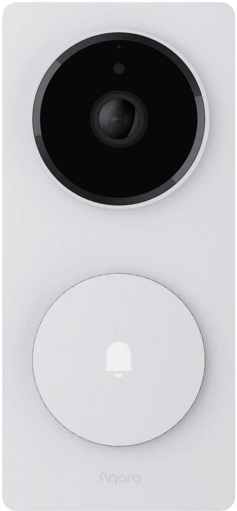 Aqara G410 Select Durų skambutis centralė veikia su Apple HomeKit, Zigbee, Matter, balta
