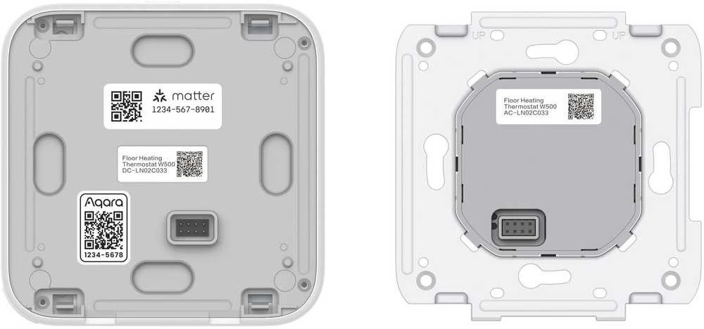 Aqara W500 Grindinio šildymo termostatas, suderinamas su Zigbee / Thread, Matter