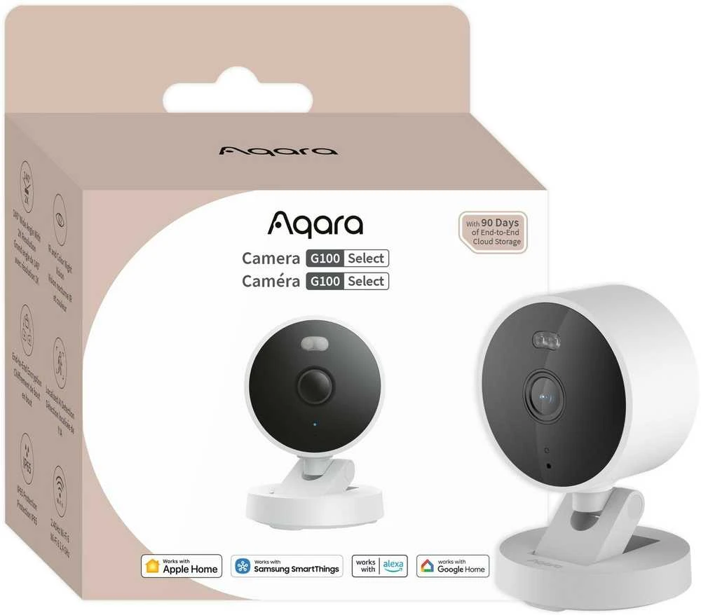 Aqara G100 2K išmanioji kamera IP65, balta (CH-C08D)
