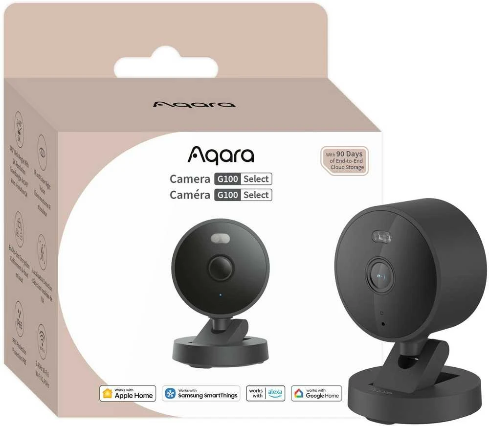 Aqara G100 2K išmanioji kamera IP65, juoda (CH-C08D)
