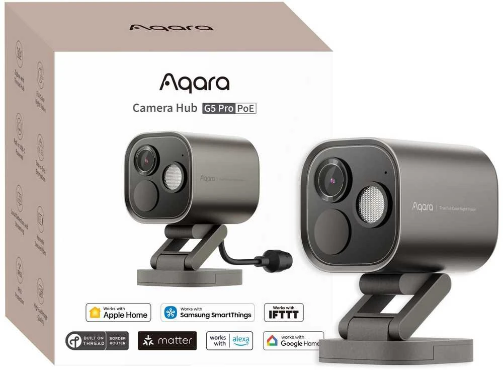 Aqara G5 Pro Hub PoE IP65 kamera / centralė pilka