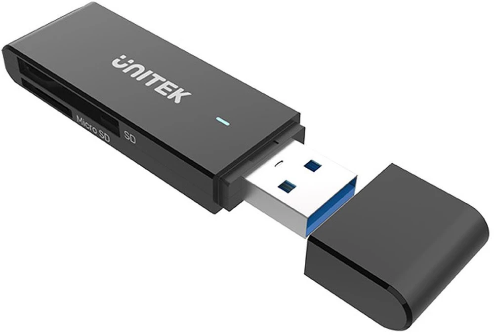 UNITEK Y-9327A kortelių skaitytuvas USB 3.2 Gen 1 (3.1 Gen 1) Type-A Juodas