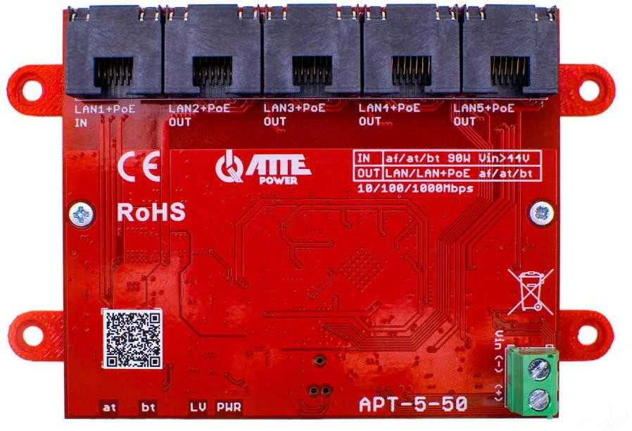 Šakotuvas AT3 SWITCH‘AS POE / EXTENDER APT-5-50 5 PRIEVADŲ ATTE