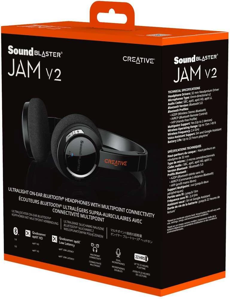Creative Sound Blaster JAM V2 belaidės ausinės juodas Bluetooth 5.0