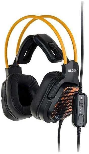 A4Tech Bloody G565 ausinės su geltonu lankeliu