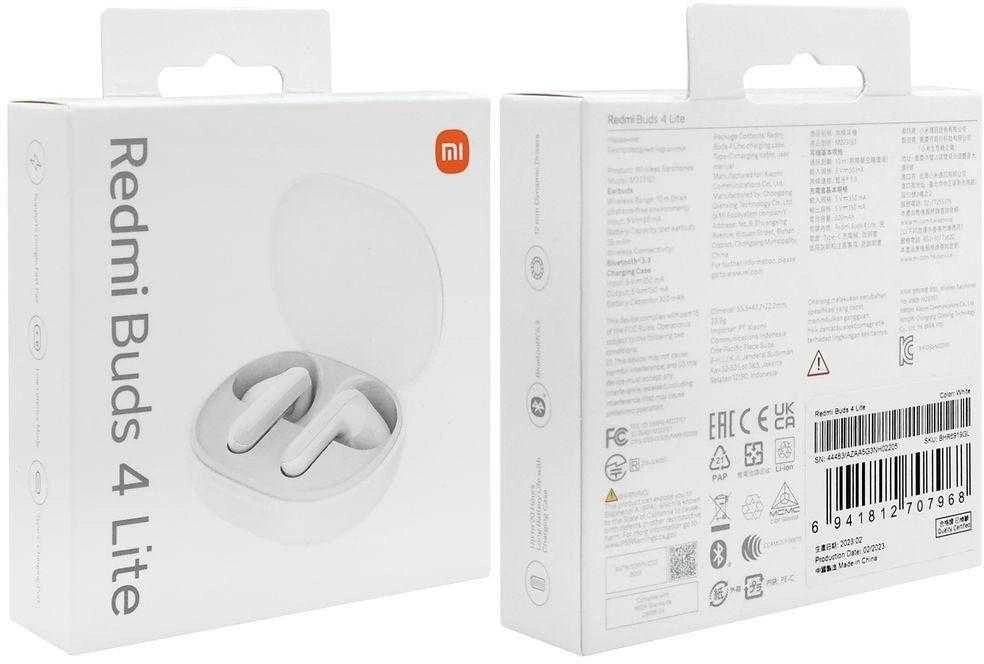 Belaidės ausinės  Redmi Buds 4 Lite, Baltos spalvos