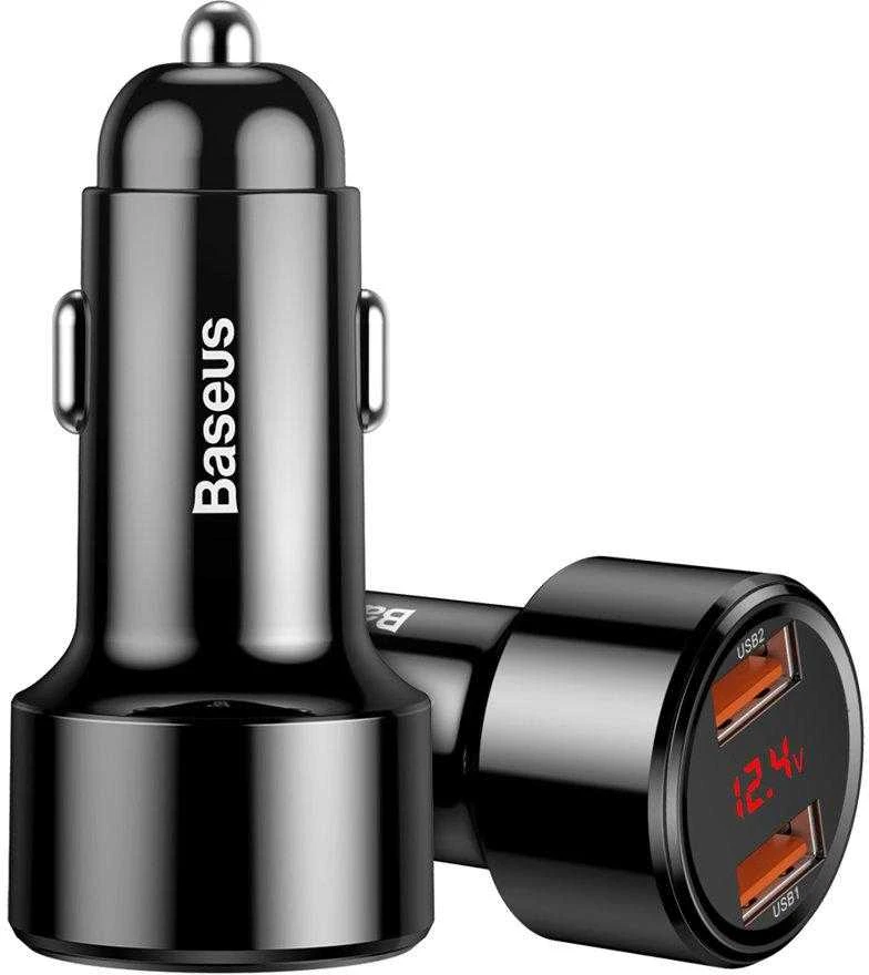 Baseus Magic automobilinis įkroviklis 2x USB QC 3.0 45W - Juodas