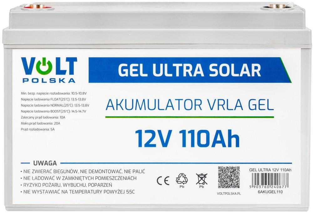 Volt Poland baterija gelis vpro solar 12v 110ah